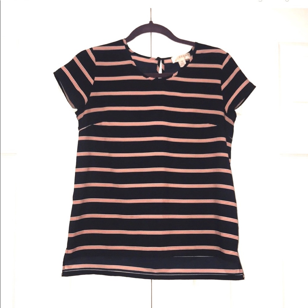 Kenar Navy Striped Oversized Loose T-Shirt